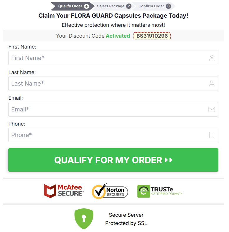 Urocare Flora Guard checkout page